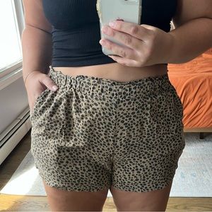 Cheetah/leopard print shorts